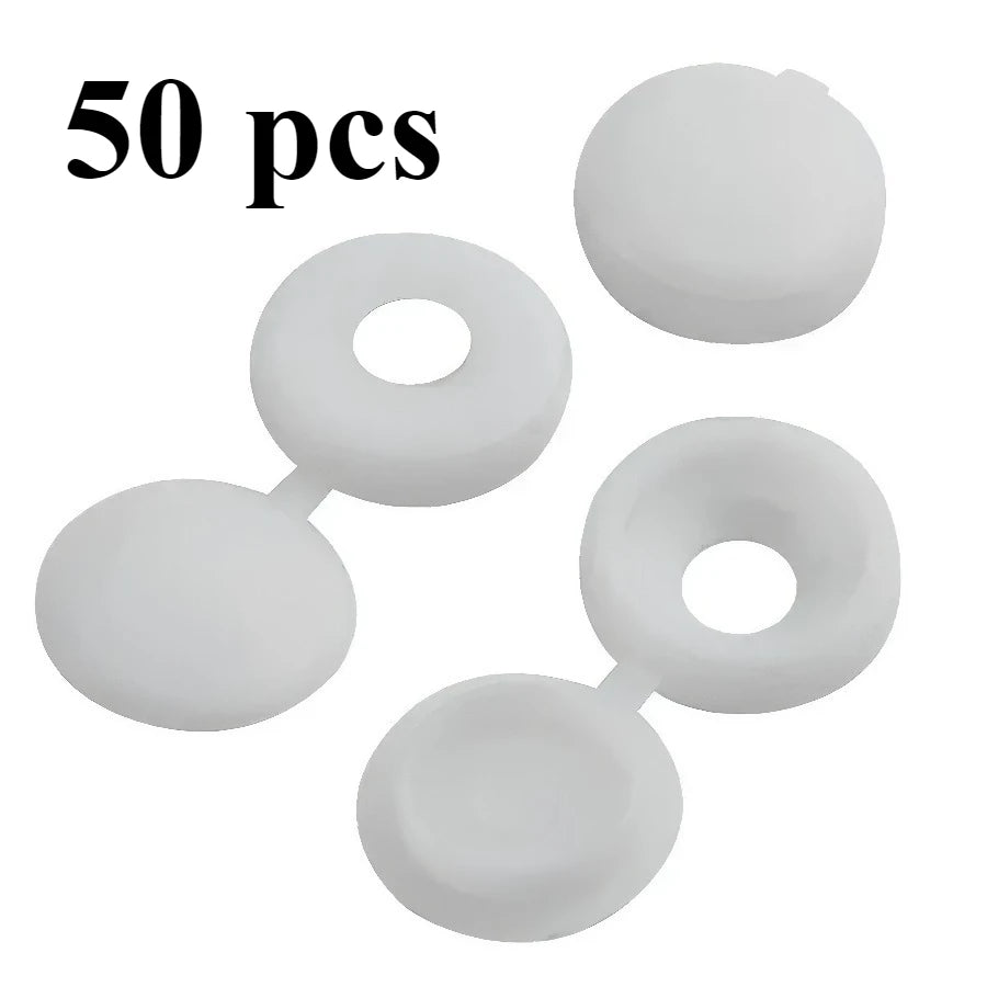 50/100 Self Tapping Screw Covers in Black/white, Easy To Install, Used for Walls, Cabinets, Furniture, Decorative Covers