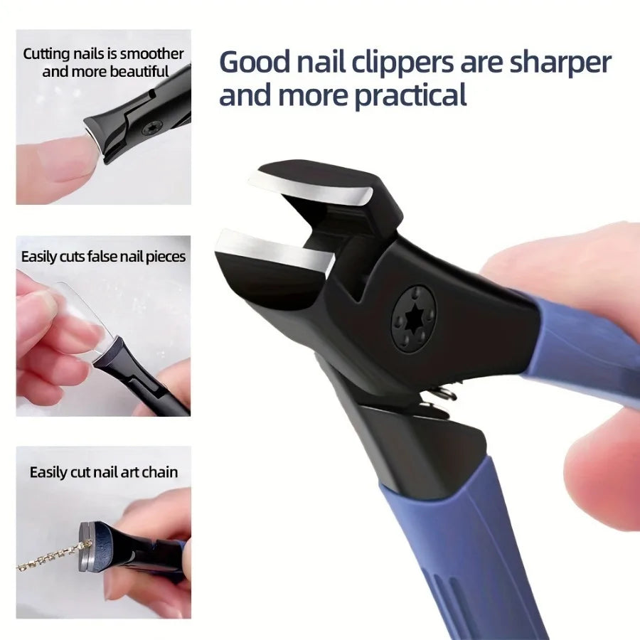 tax and shipping cost included, 1 Piece Blue Nail Clipper, Suitable for Thick Nails, Ergonomic Handle, Foot Care Product, Effortless, Daily Essential