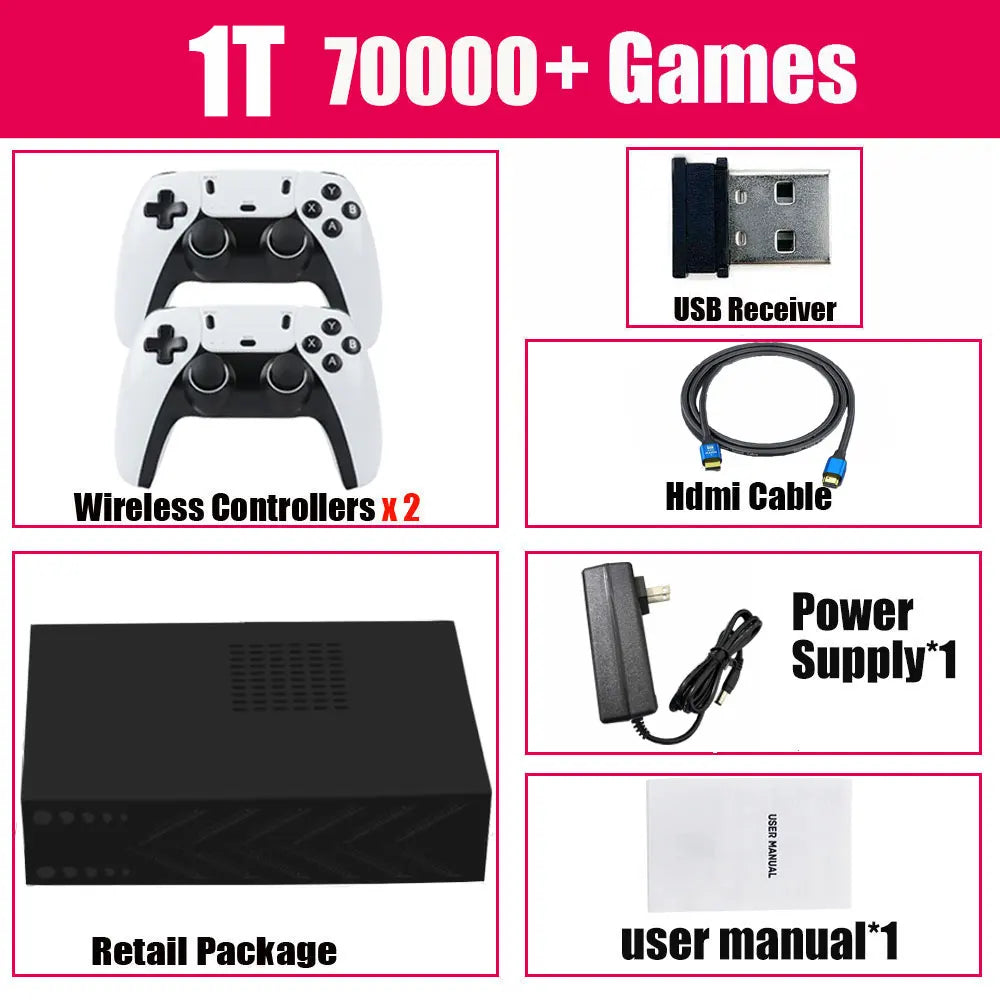 R3 Pro Batocera Game Console — 4K HD, 60+ Emulators, Wireless Controller TV Console