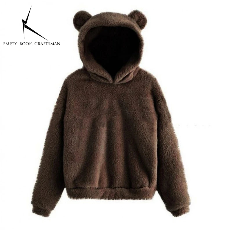 Women's Bunny Ear Hoodie - Plush Warm Long Sleeve Sweatshirt - photo 20