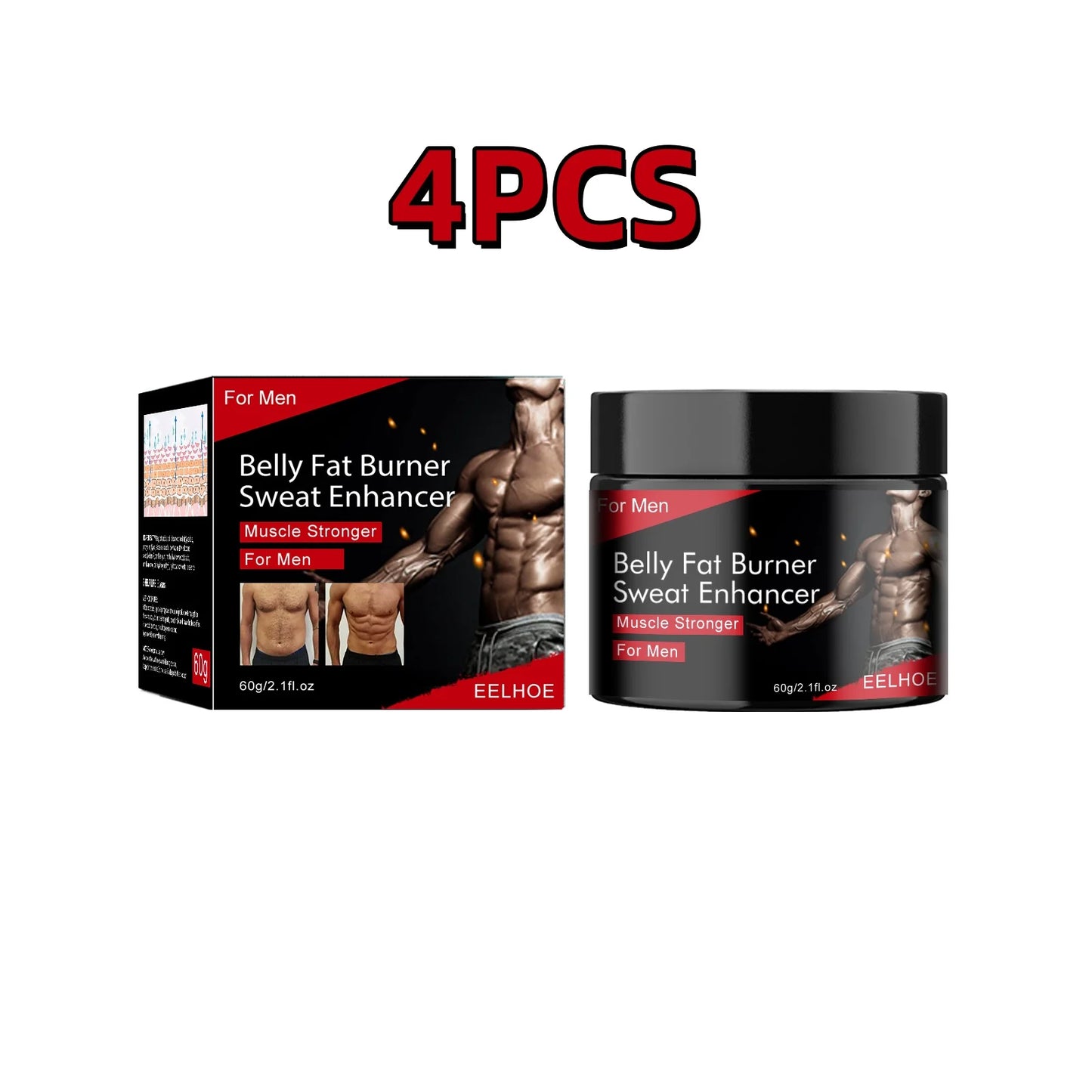 Men Sculpting Cream Abdominal Muscle Fat Reduction Provide Muscle Heat Boost Sweat Anti Cellulite Ab Thermogenic Massage Cream