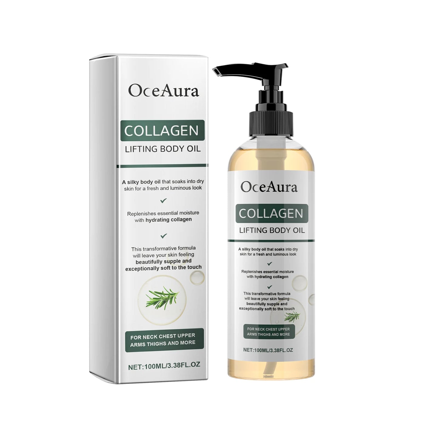 100ML Collagen Body Essence Oil Daily Moisturizing Enhance Skin Elasticity Non-greasy Reduce Dryness Tightening Body Care Oil