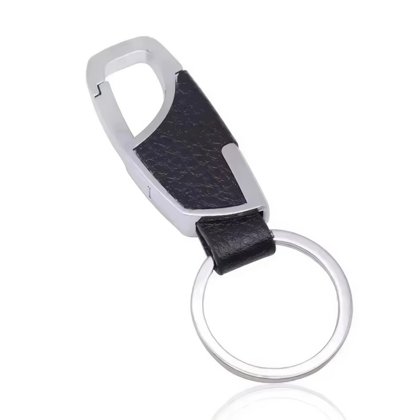 1 Black Car Keychain, Durable Metal Keyring Holder, Practical and Stylish, Suitable for Car Keys, Men's and Women's Gifts