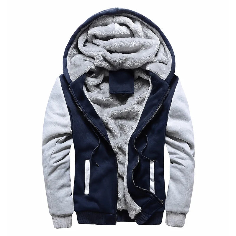 Men's Camo Fleece-Lined Hooded Jacket