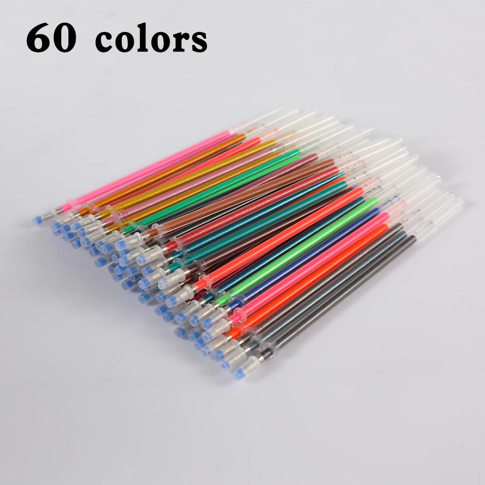 0.8mm 100 Colors Ballpoint Pen Fluorescent Refills Color Flash Pen Smooth Ink Painting Graffiti Pens Student Stationery 04116