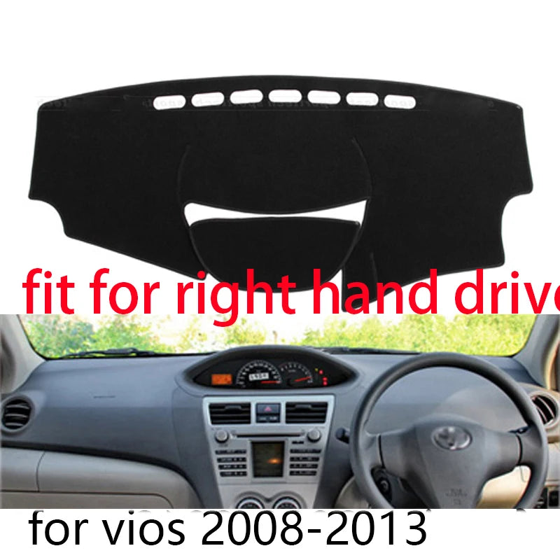 Right Left Hand Drive Car Dashboard Covers Mat Shade Cushion Pad Carpets Accessories For Toyota Vios 2008 2009 2010 2011-2013