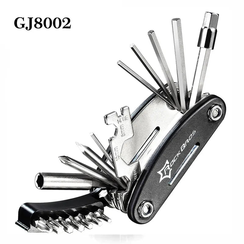 ROCKBROS Multi-Function Bicycle Repair Tool Kit Portable Hex Spoke Screwdriver Wrench Mountain Road bike Cycling Tool Sets Black