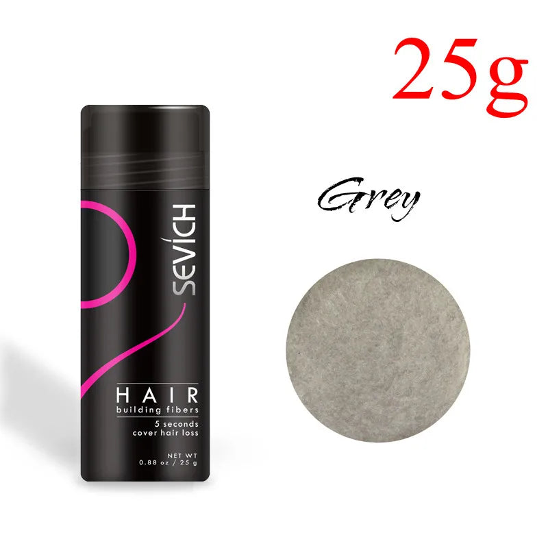 Sevich 10 Colors Hair Fibers Keratin 25g Hair Building Fibers Thickening Spray Hair Loss Products Instant Regrowth Powders