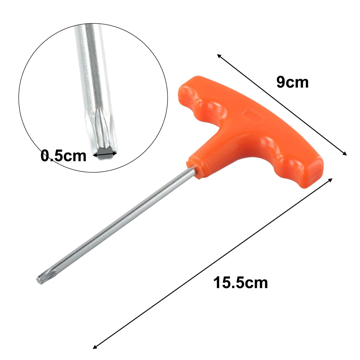 T27 Torx Screwdriver with 15cm T-Handle — Compatible with Stihl & Makita Chainsaws