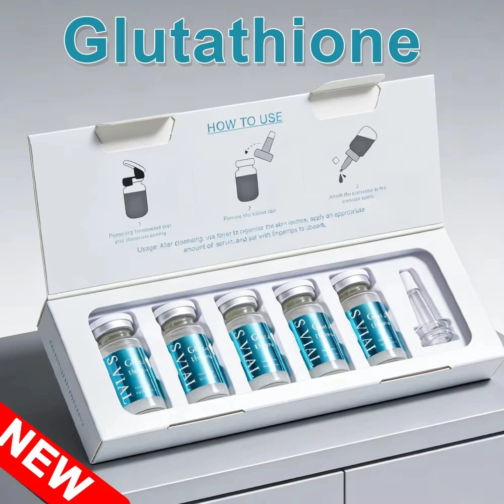 Glutathione Ampoule Essence 4ml×5 - Deep Moisturizing Facial Serum for Brightening & Firmness
