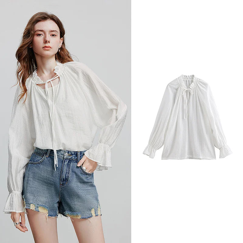 TOYOUTH Women Blouse Shirt 2025 Summer New Shirt 8522001