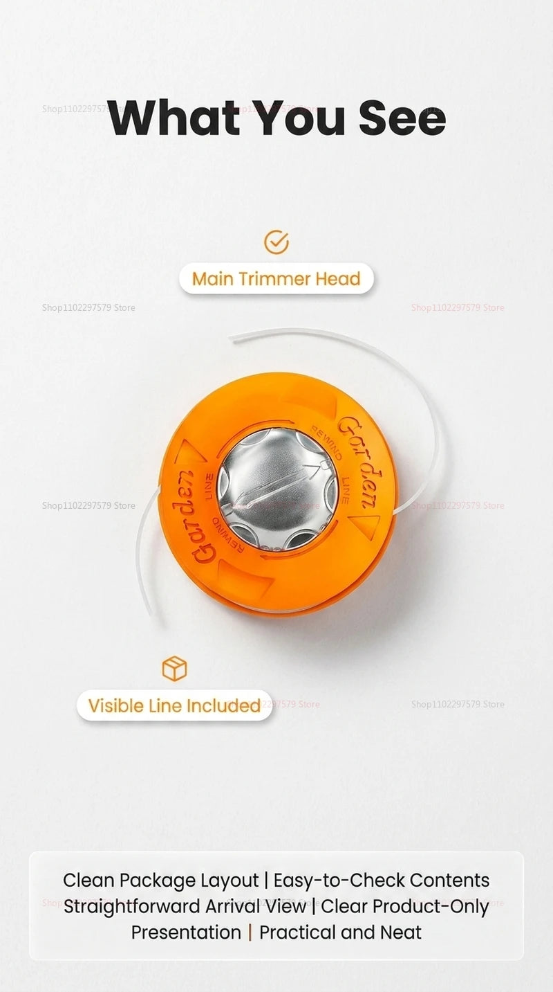 High-quality M10*1.25 automatic lawn mower head, suitable for most garden machinery hedge trimmers.