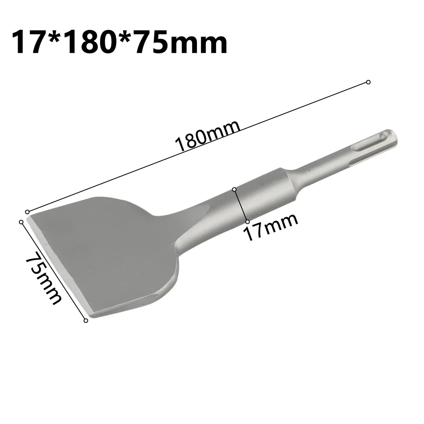 Tile Chisel SDS Plus 17x180/260x75mm 25° Bending, Professional Tile Chisel For All SDS Plus Impact Hammers And Electric Hammers