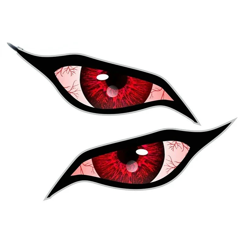 Car Stickers for Evil Yellow Eyes RV Motorcycle Occlusion Scratch Waterproof Windshield VAN Anime Decal VINYL STICKER Products