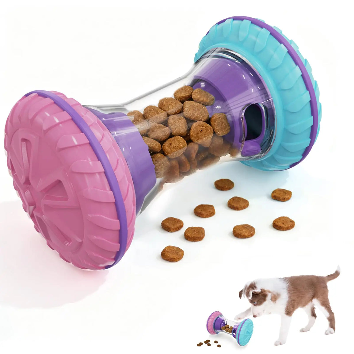 Yellow Interactive Dog Puzzle Feeder - Enrichment Treat Toy – photo 9