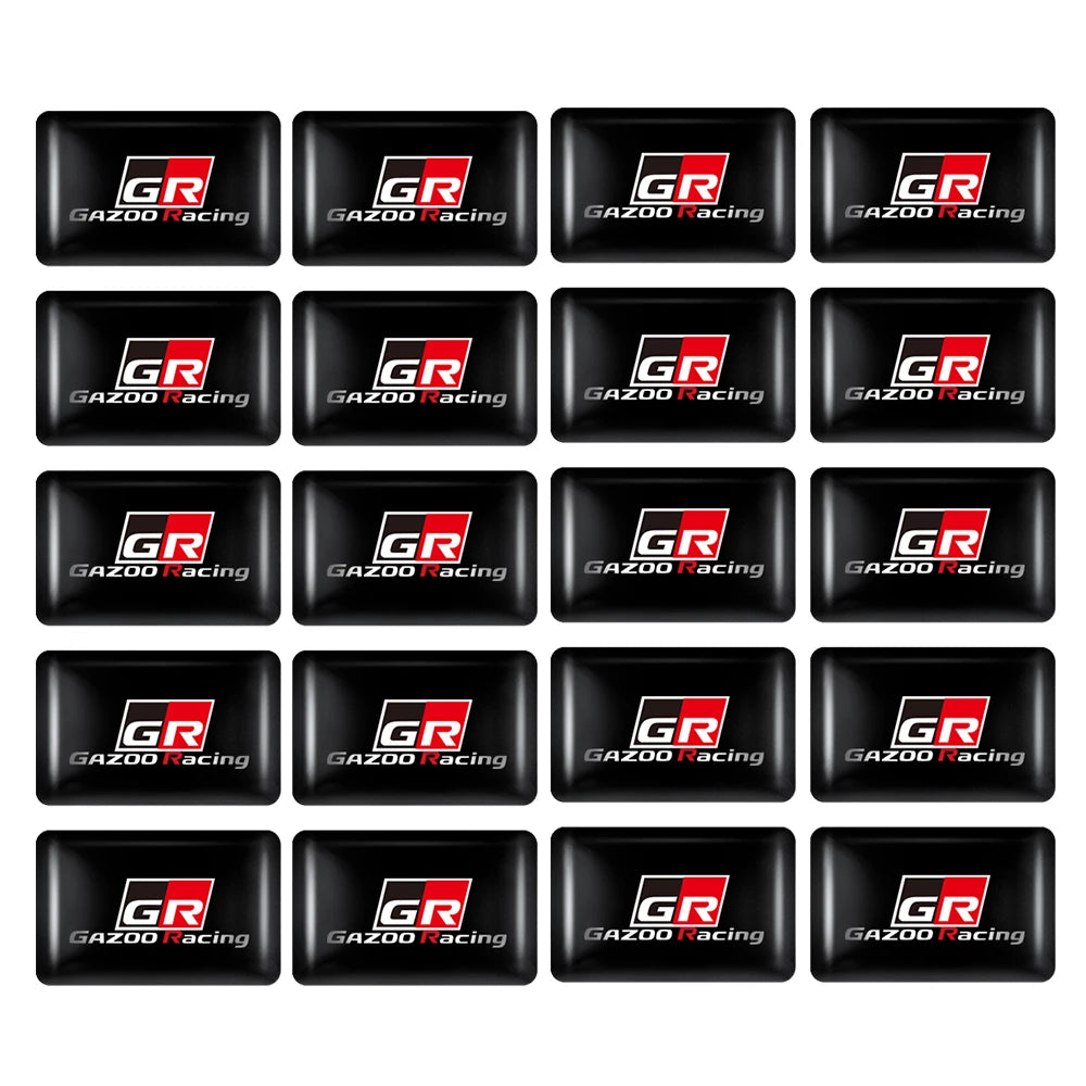 3D Epoxy Car Interior Decoration Badge Stickers for Toyota GR GRZOO RACING Prius Avensis Rav4 Land Cruiser Yaris TRD Camry Prado