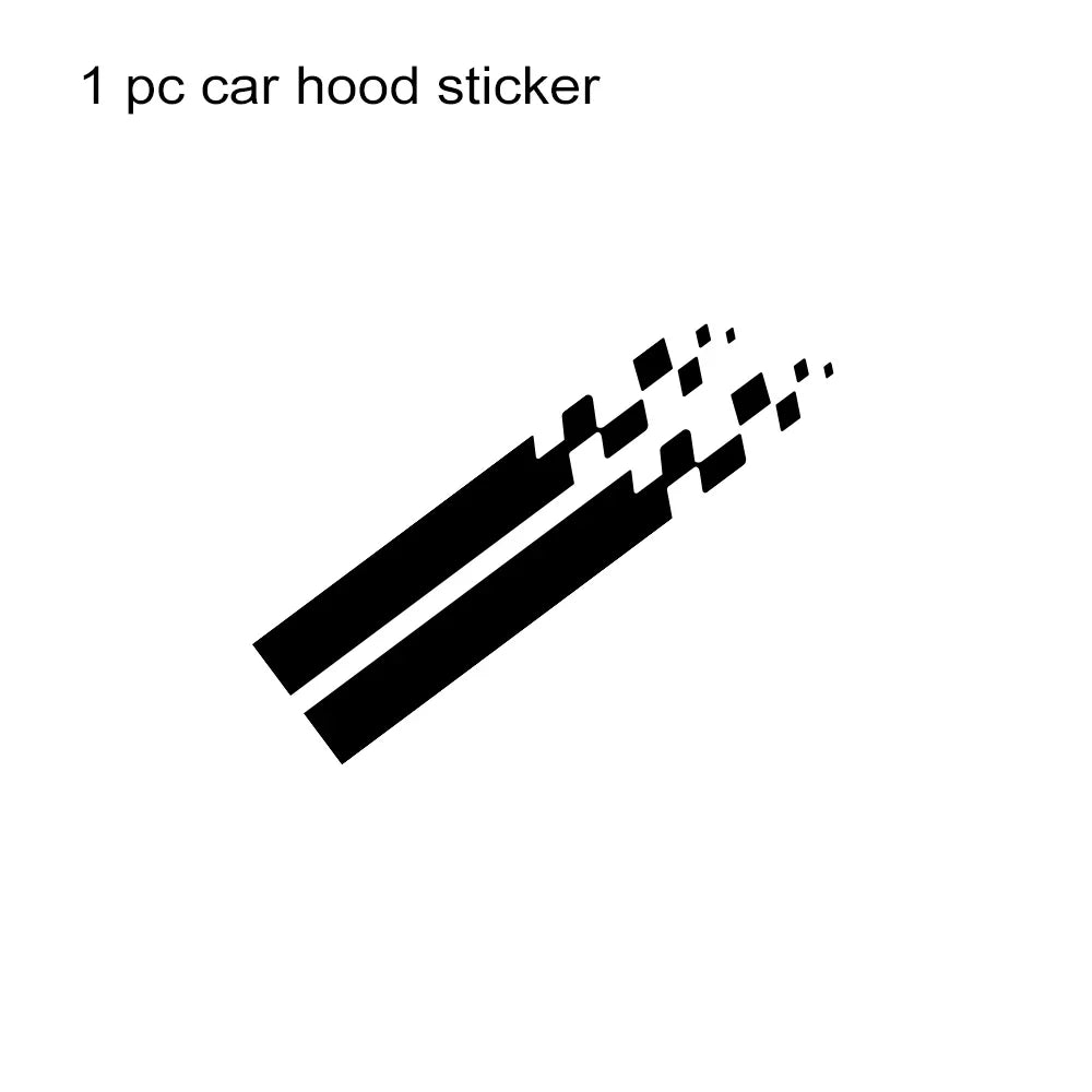 Universal Car Hood & Engine Cover Racing Stripe Decal – Self-Adhesive Vinyl Sport Sticker, Fits Most Vehicles