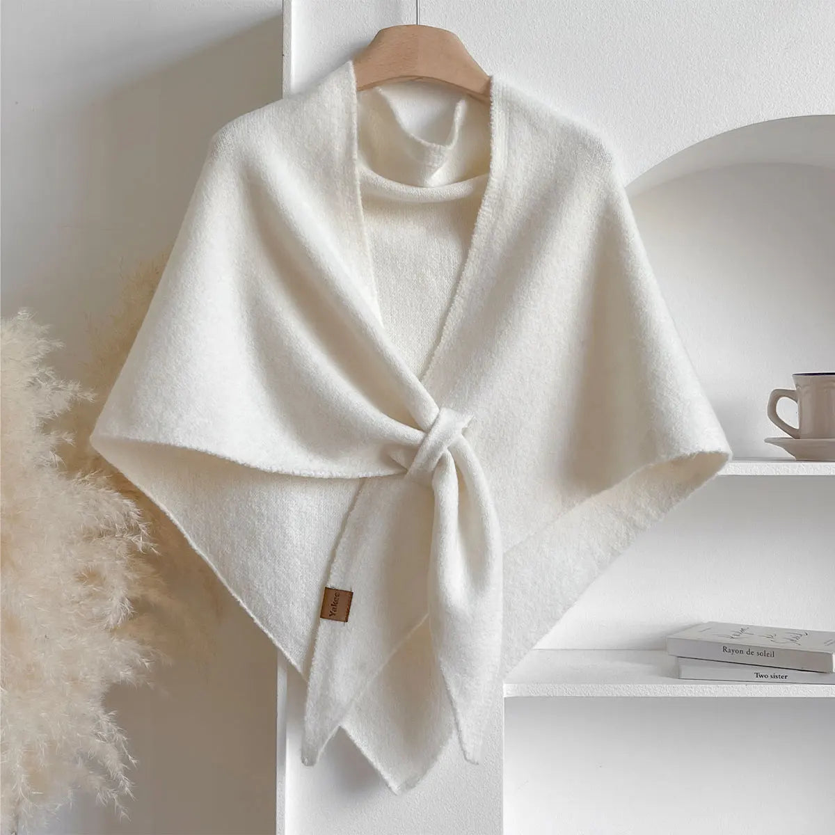 Women's Knit Triangle Shawl - Warm Neck and Shoulder Wrap - photo 11