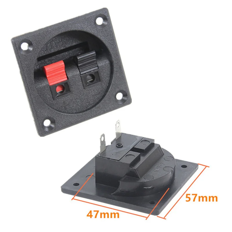 APPLIA-12PCS Speaker Box Terminal Cup, Spring Square Subwoofer Box Terminal Binding Post Connector For DIY Home Car Speaker