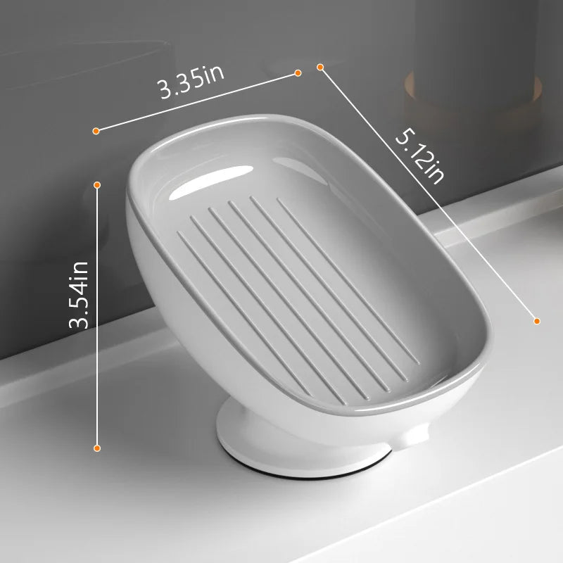 Soap Storage Box – PS Material, Uncovered, Double-Layer with Drainage Plate, Detachable