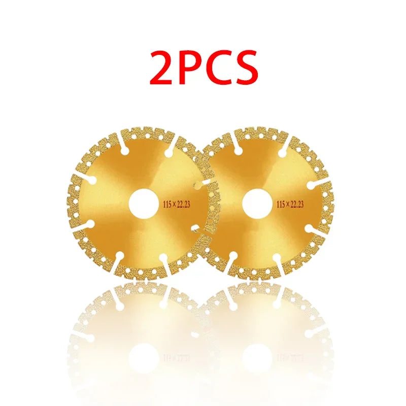Vacuum Brazed Diamond Yellow Saw Blade 4.5 Inch Steel Metal Stone Cast Iron Reinforcing Steel Aluminium Multi-Purpose Power Tool