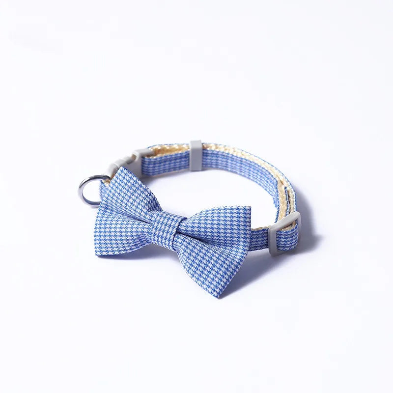 Cute Cat Collar with Bow Tie Adjustable Design Pet Dogs Cats Puppy Necklace Pet Supplies Fashion Accessories Pendant Supplies