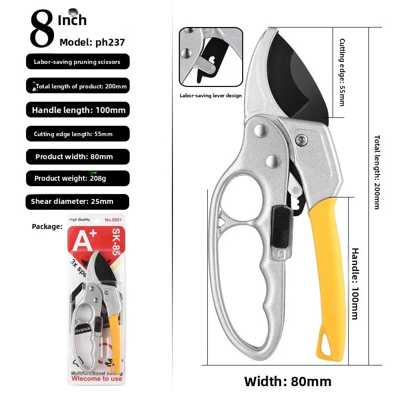 SK5 stainless steel rust resistant coarse pruning shears, pruning shears with pulleys, pruning shears for fruit trees, horticult