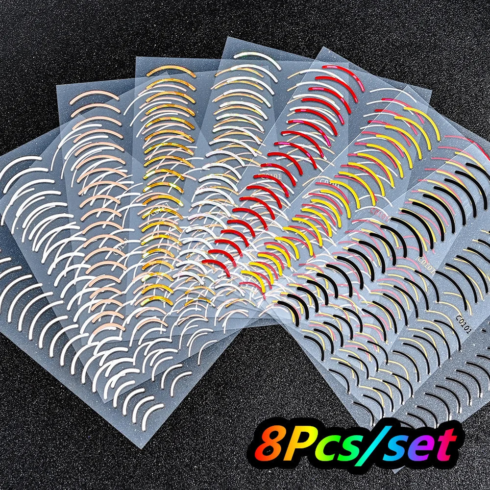 12Pcs/set Laser Silver Snowflake Nail Stickers Set 3D Winter Elk Snowflake Nail Art Decoration DIY Holographic Snowflake Slider