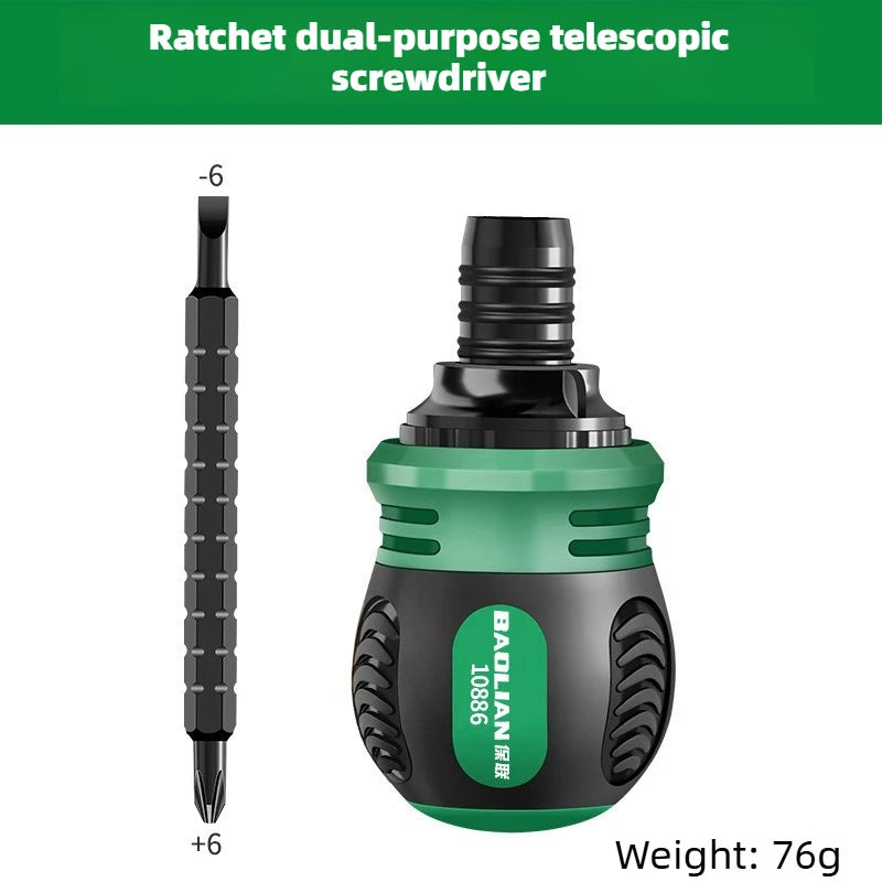 High quality ratchet screwdriver set with multifunctional adjustable inner cross shaped triangular plum blossom shaped screwdriv