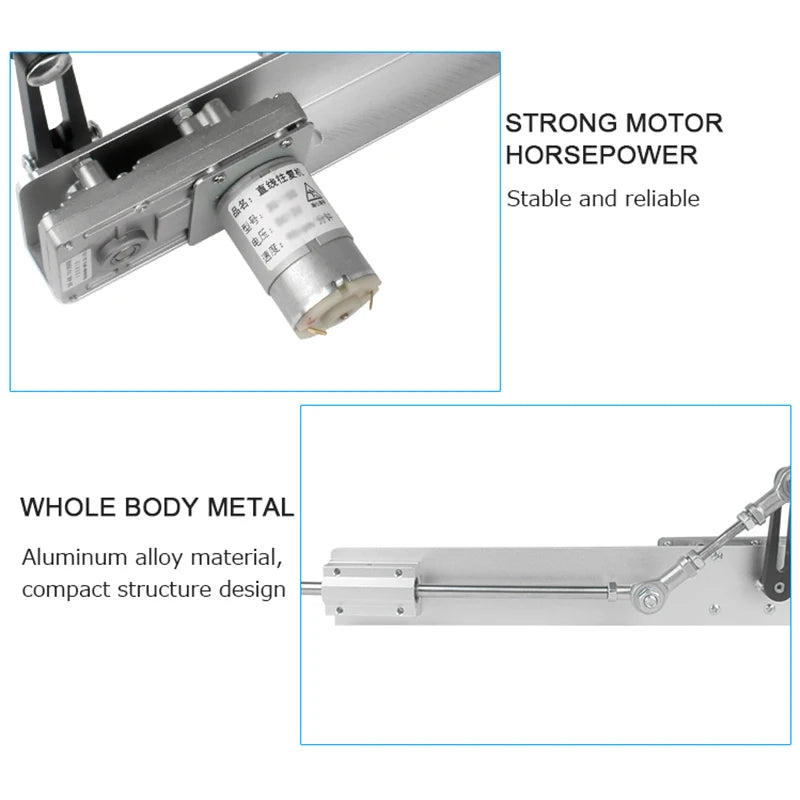 Telescopic Linear Actuator With Suction Cup+Speed Controller 2-8CM 3-15CM Stroke DC 12V/24V Reciprocating Cycle Motor 45~200RPM