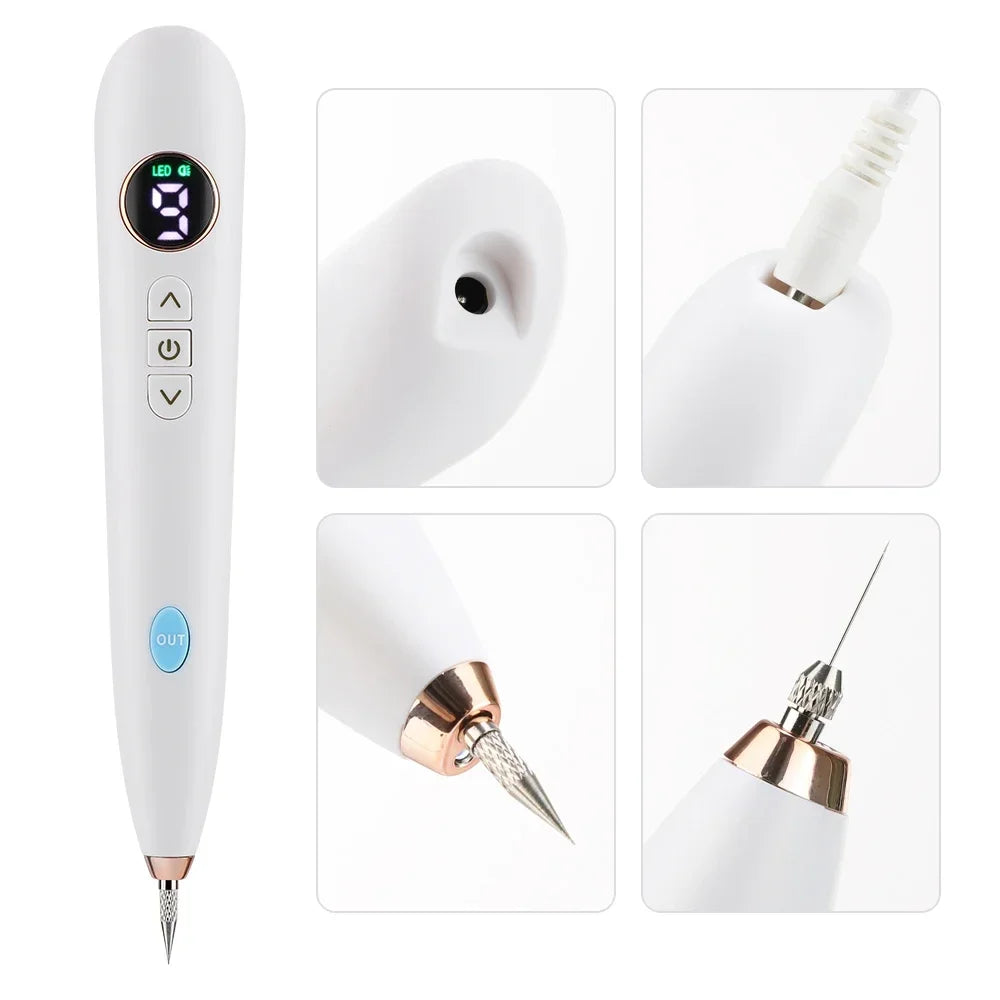 Laser Tattoo Mole Removal Pen 9 Modes LCD Plasma Pen Skin Care Tools Tag Removal Freckle Wart Dark Spot Remover Beauty Care Tool