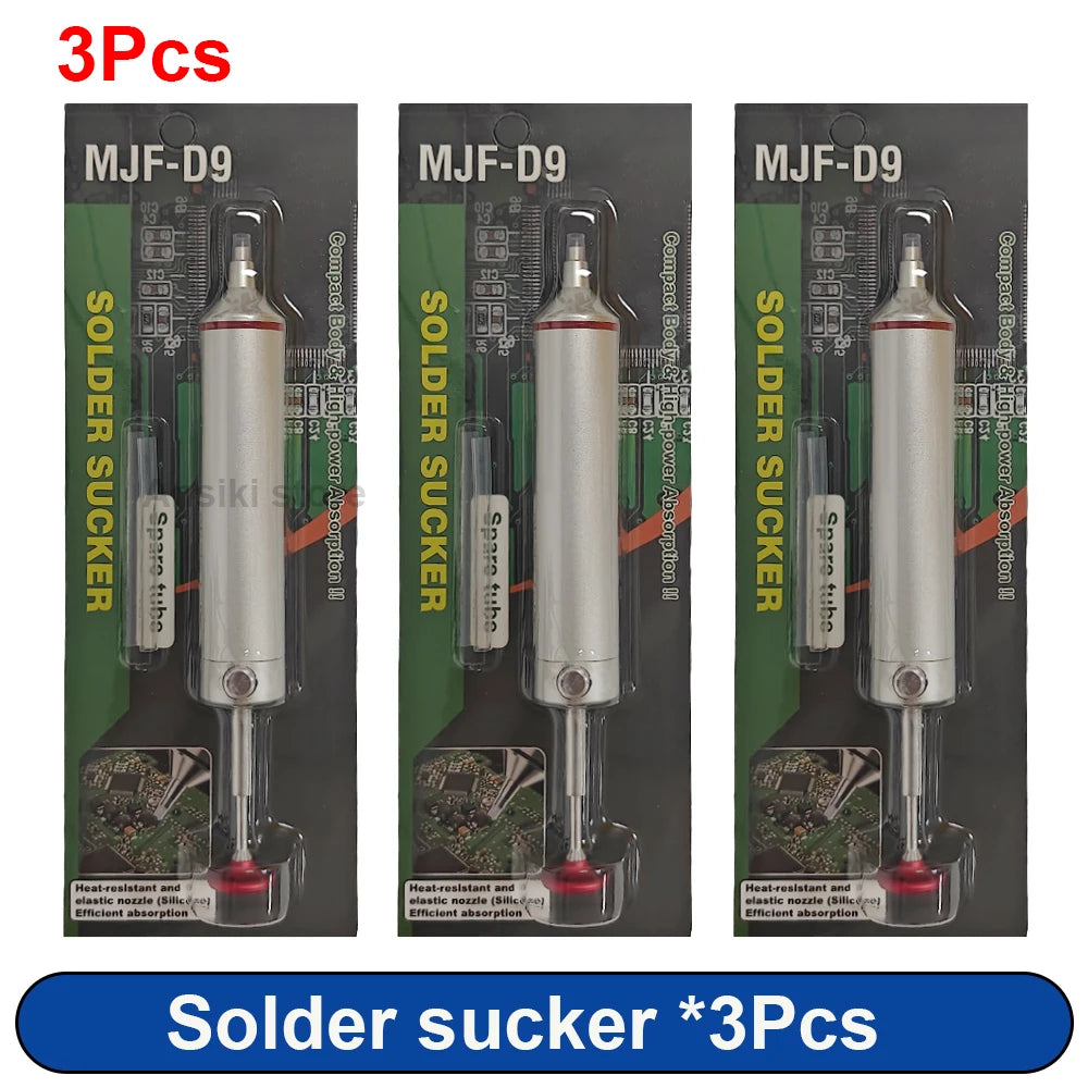 Aluminum Desoldering Pump Suction Tin Gun Soldering Sucker Pen Powerful Vacuum Iron Welding Repair Tool for Electronic Component