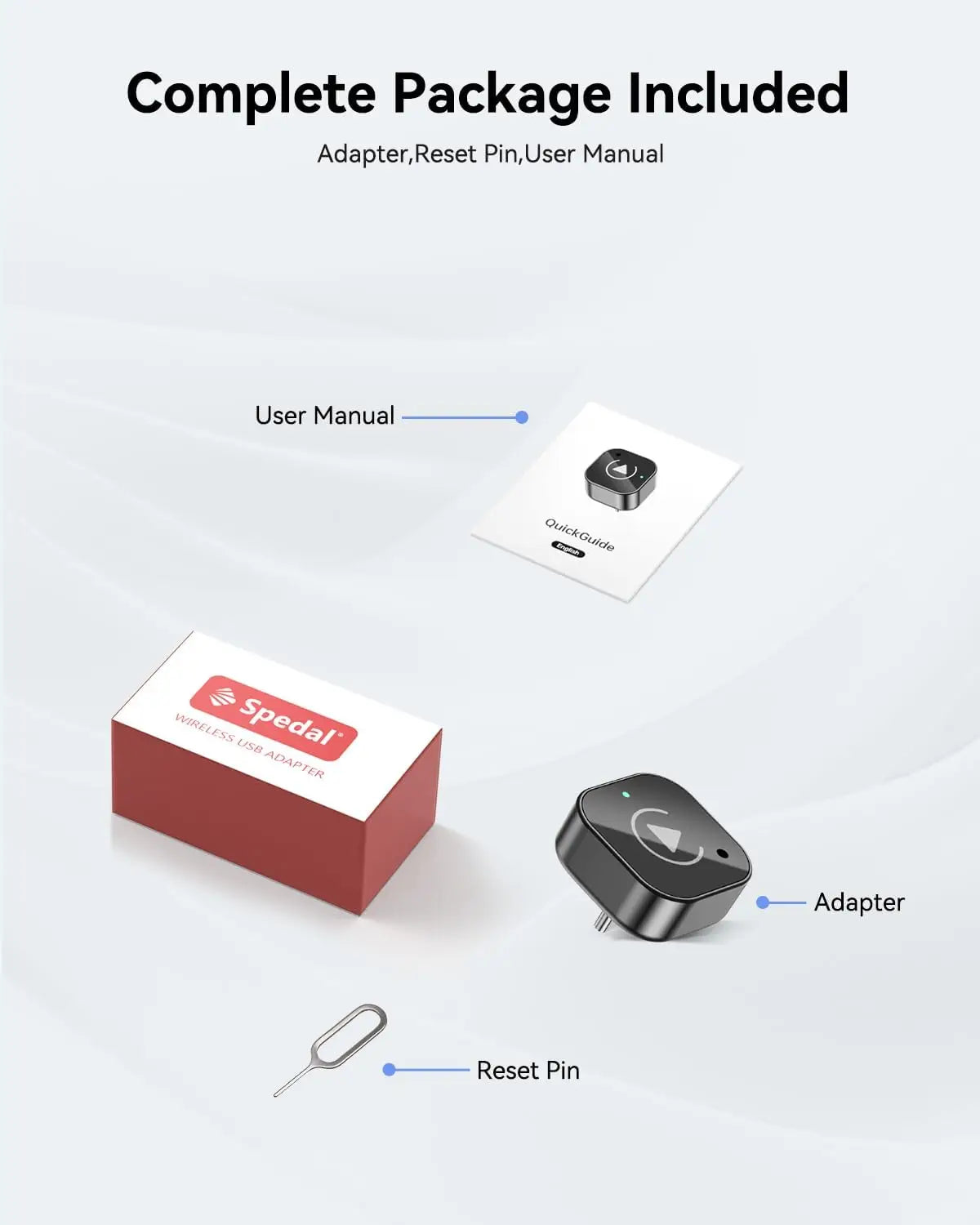 2 in 1 carplay Dongle(Type-C),Wireless CarPlay Apapter USB C / Android Auto USB C For Converts Wired to Wireless Plug & Play