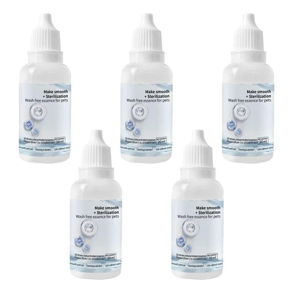 Cat Steam Brush Grooming Essence Serum – Wash-Free Hair Depilation for Cats & Dogs | 3 or 5 Pack