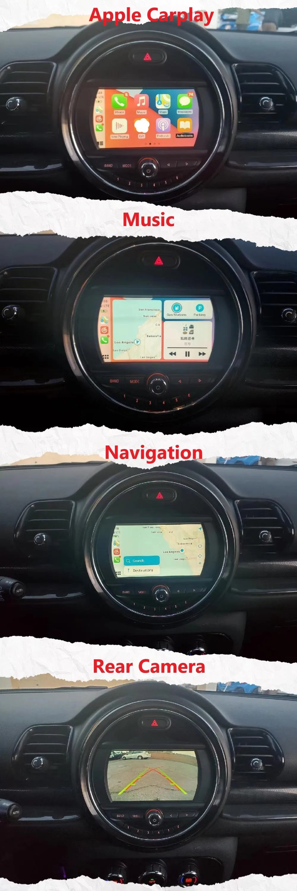 Wireless CarPlay Android Auto Interface for BMW Mini R55 R56 R57 R58 R60 R61 F54 F55 F56 Clubman Countryman Hardtop Cooper