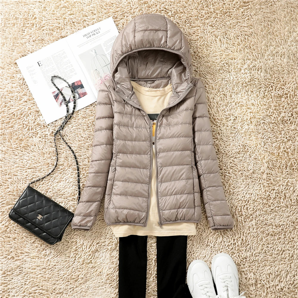 Women's Packable Hooded Puffer Jacket - Plus Size Lightweight Coat - photo 21
