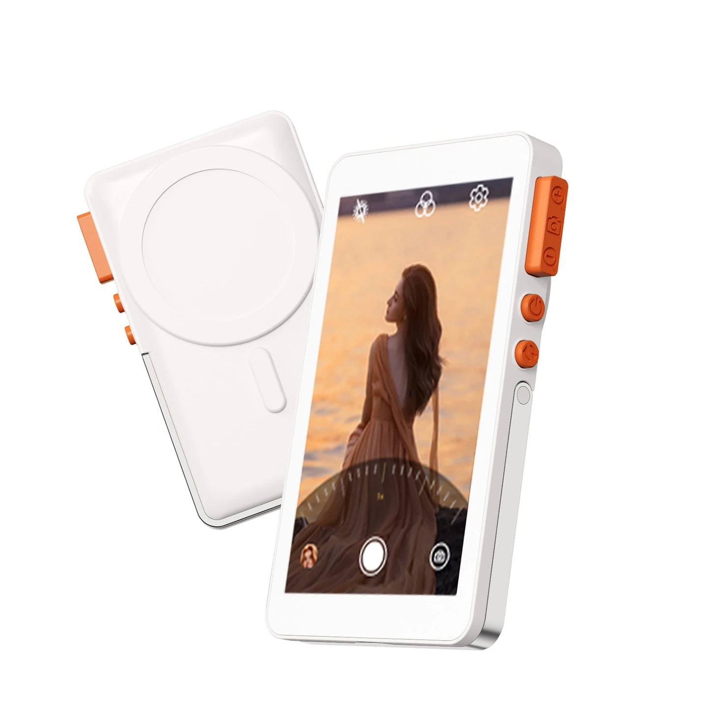 Magnetic Wireless Vlog Selfie Monitor Screen With Adjustable Focus Mobile Phone Selfie Screen Device for Smartphone Rear Camera