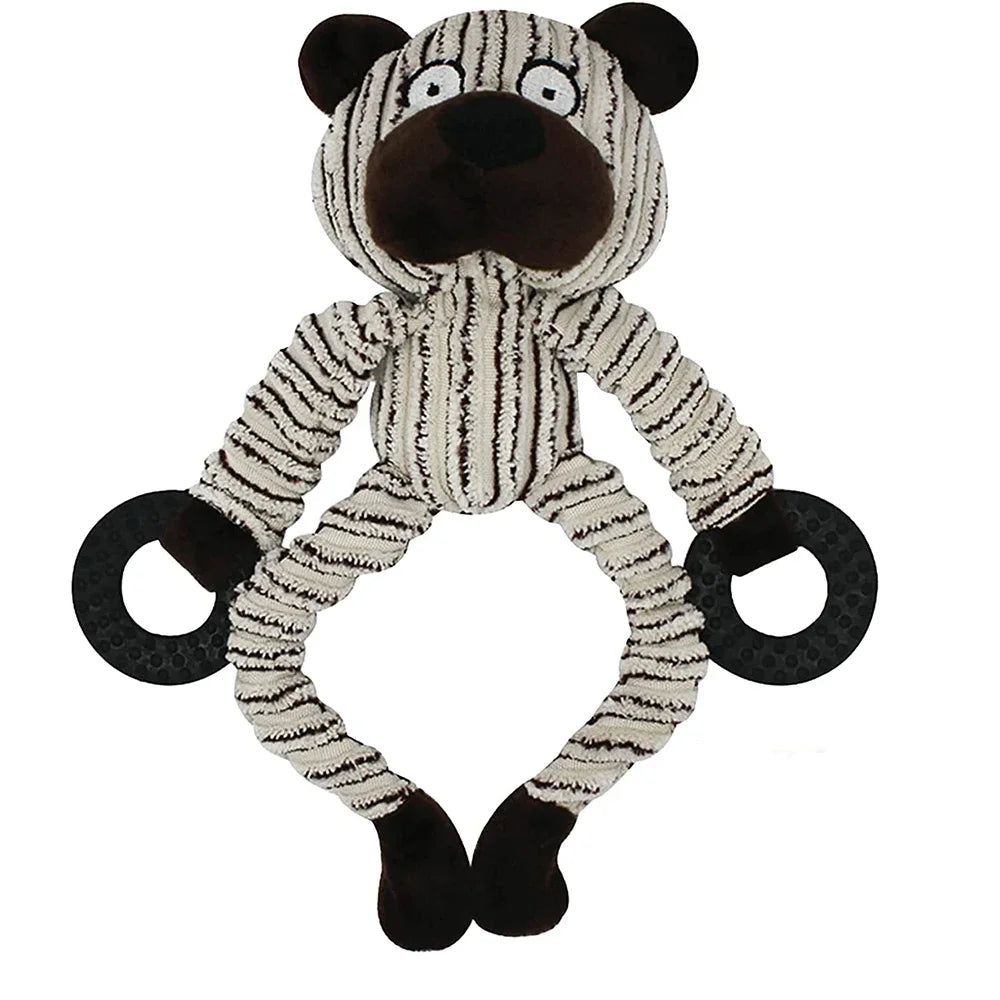 Monkey Plush Squeaky Puppy Toy - Small Dog Chew – photo 9