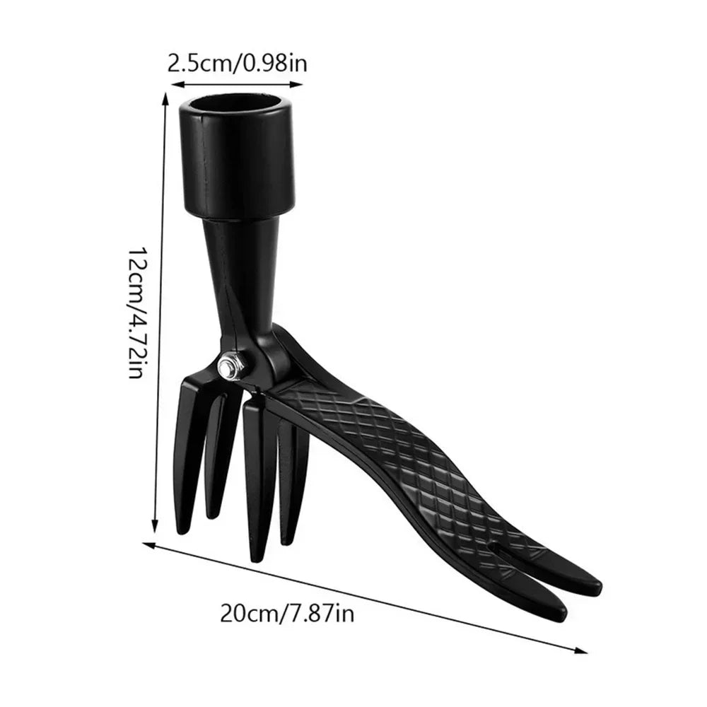 Stand Up Weed Puller Tool, 4 Claw Steel Head Weeding Head, Easily Remove Weeds Without Bending, Root Remover Tool for Lawn Yard