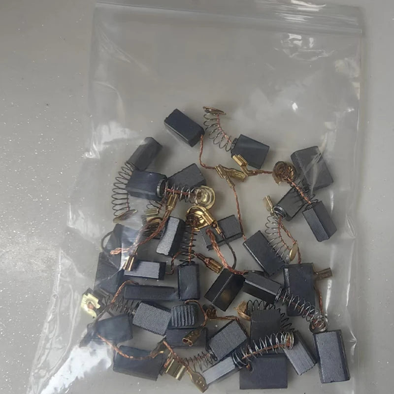 30-Piece Carbon Brush Set, 10 Models, 3Pcs of Each Model. Carbon Brushes Are Suitable for Various Types of Electric Tools Such as Electric Hammers, Angle Grinders, Circular Saws, Etc. for Repair and Replacement Parts