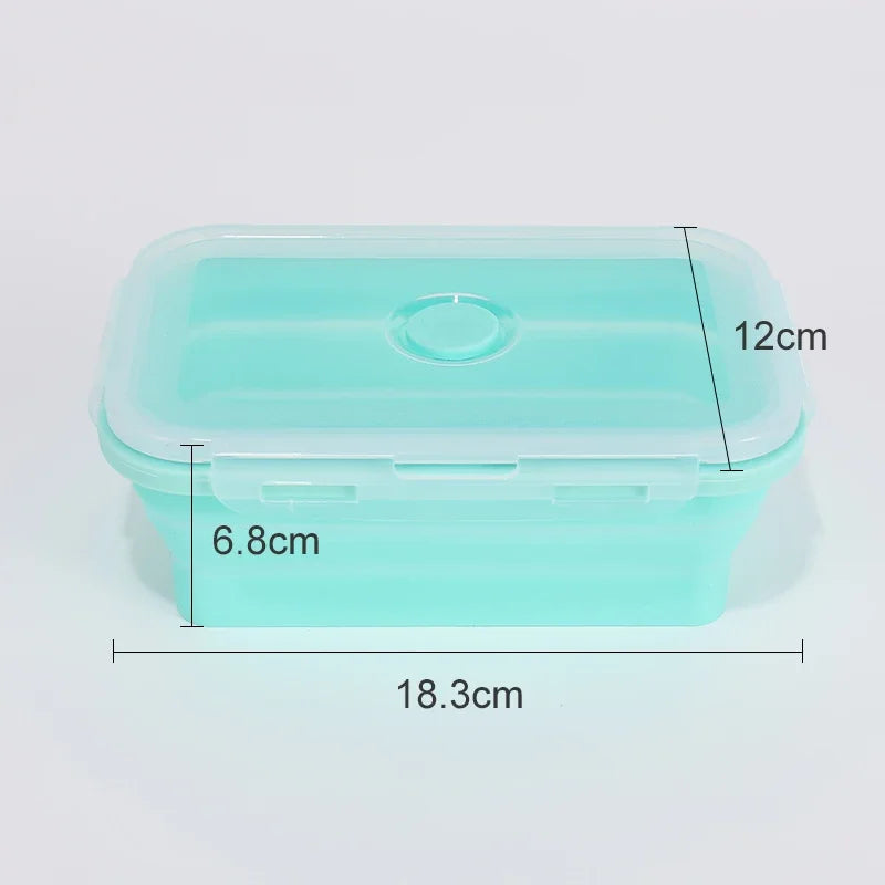Collapsible Silicone Lunch Box - Stackable Food Storage Containers