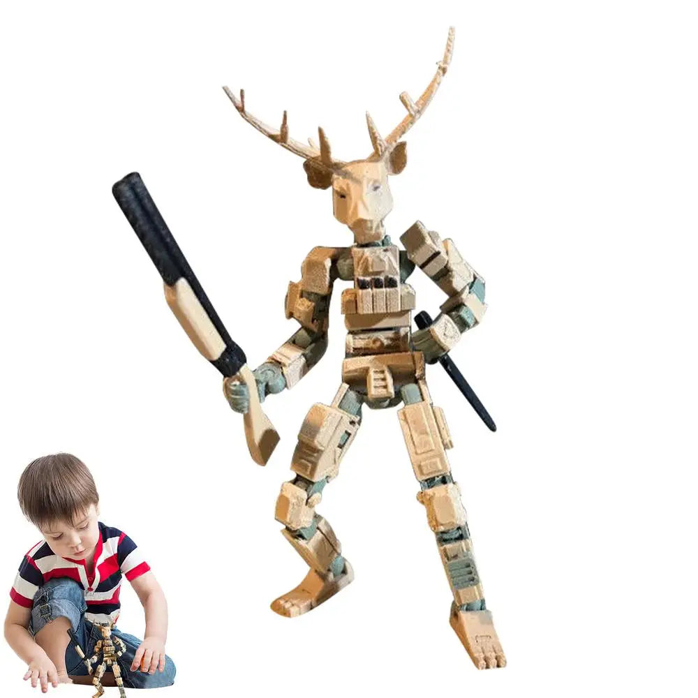 3D Movable Multi-Joint Robot Action Figure — Poseable Desktop Toy & Decor