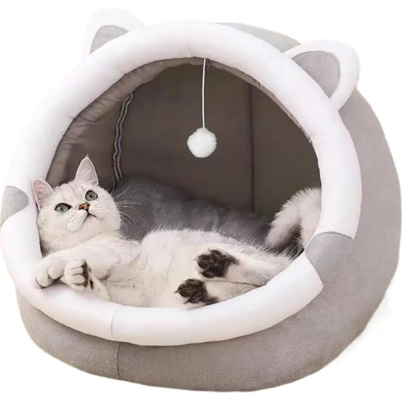 Deep Sleep Cat Bed Cartoon Pet Bed Foldable Removable Washable Pet Sleeping Bed for Small Dog Mat Bag Cave Cats Bed
