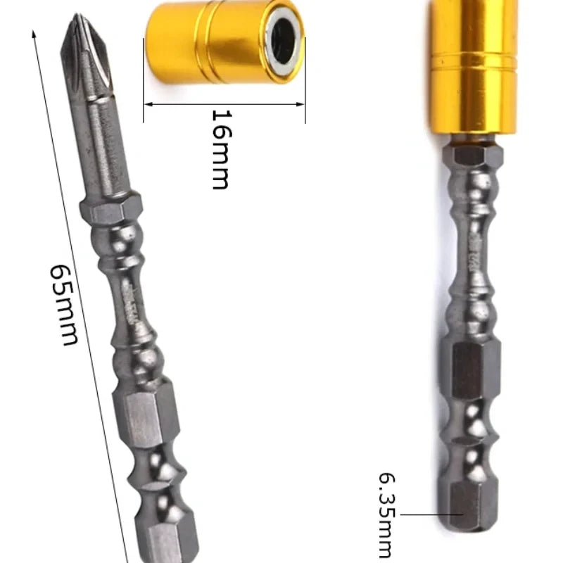 Strong Magnetic Screwdriver Bit Set 65mm Phillips Electronic Screwdriver Bits For Plasterboard Drywall Screw Driver