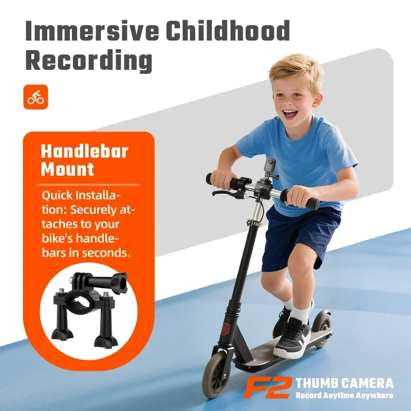 F2 Thumb Camera — 1080P 130° Wide Angle Pocket Cam, 25g
