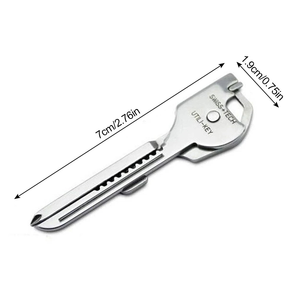 Multi Function Pocket Tool 6 In 1 Keychain Screwdriver Bottle Opener EDC Utility Outdoor Survival Rescue Folding Plier KeyRing