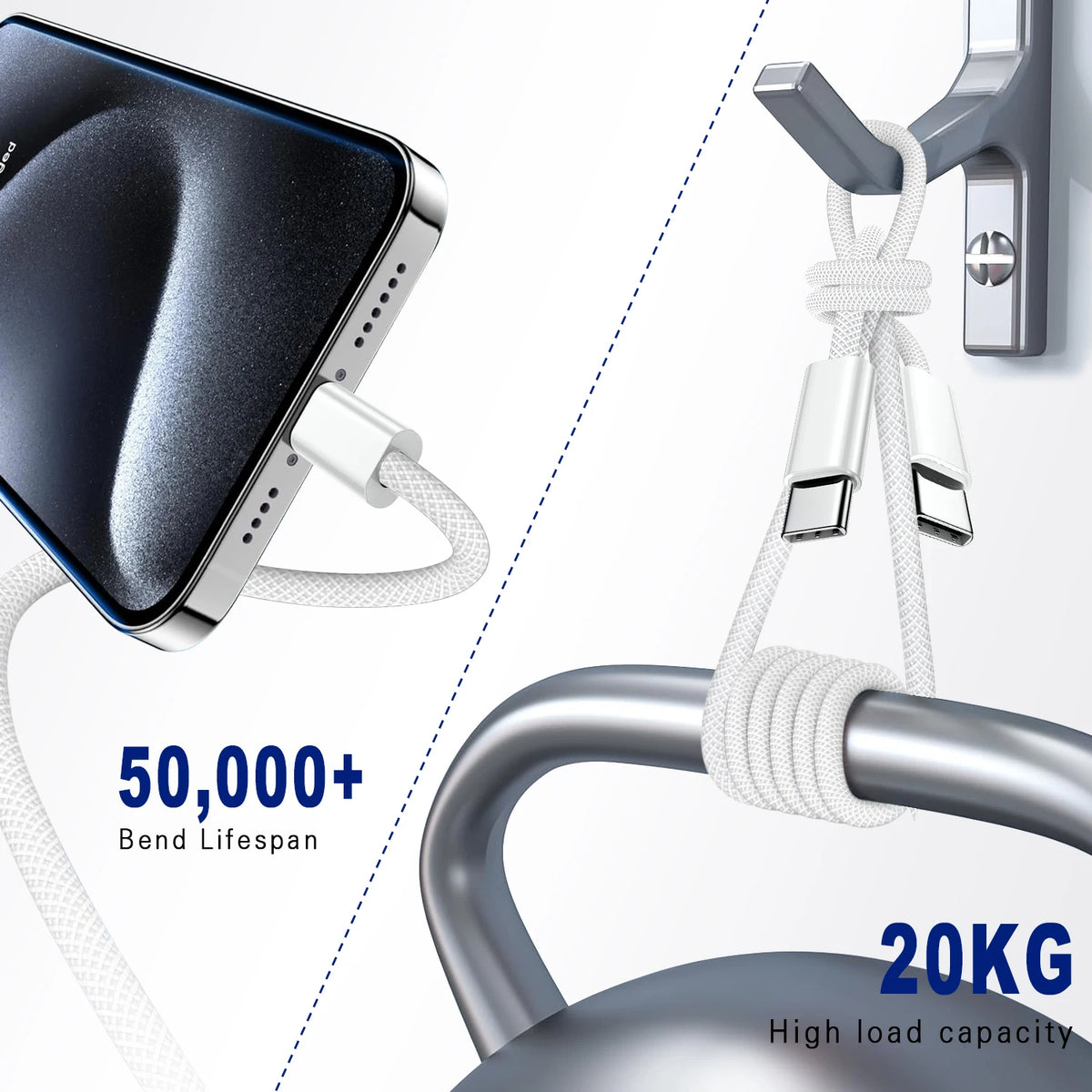 USB-C to USB-C PD 60W Fast Charging Cable for iPhone - photo 5