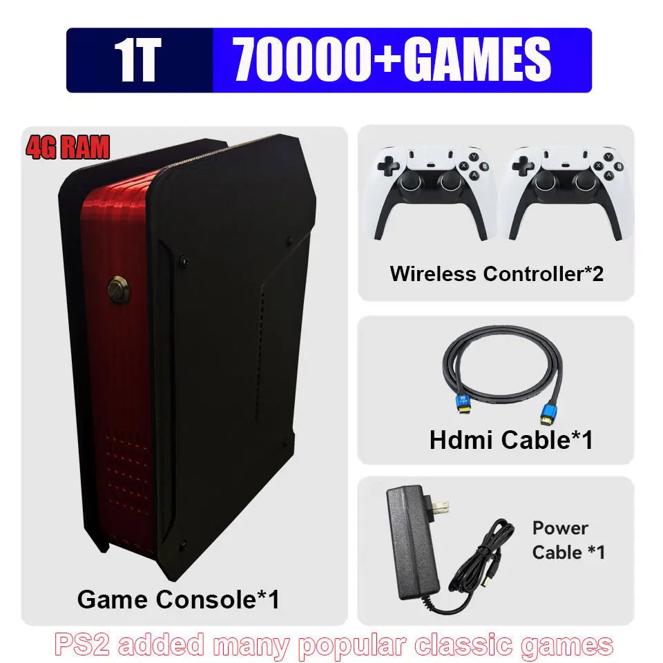 X4 Dual-System Mini PC Game Console — Windows 11 + Batocera, i3 CPU, 4K HD, 4-Player TV Console