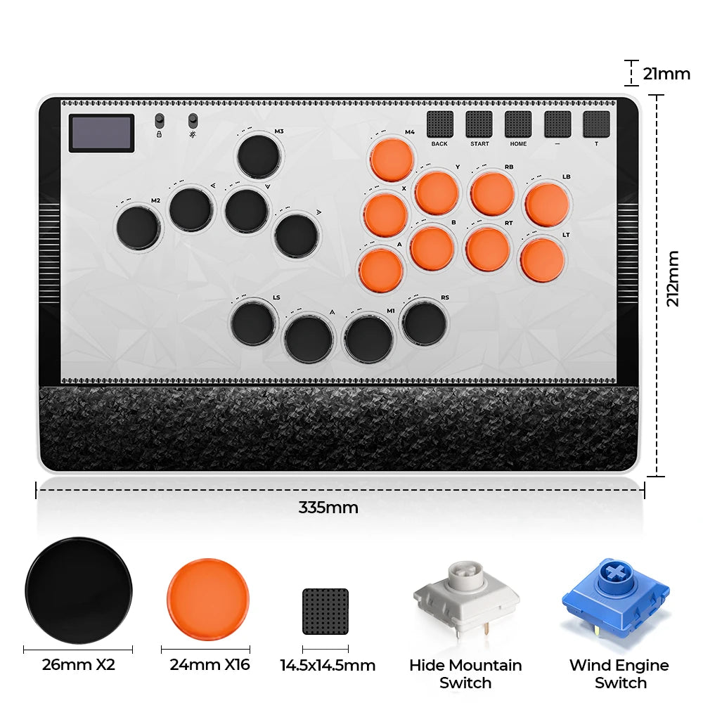 Haute42 C-AT Magnetic Leverless Hitbox Controller Stickless Arcade Controller Keyboard For PC/PS4/PS5/Switch Hitbox Fightstick