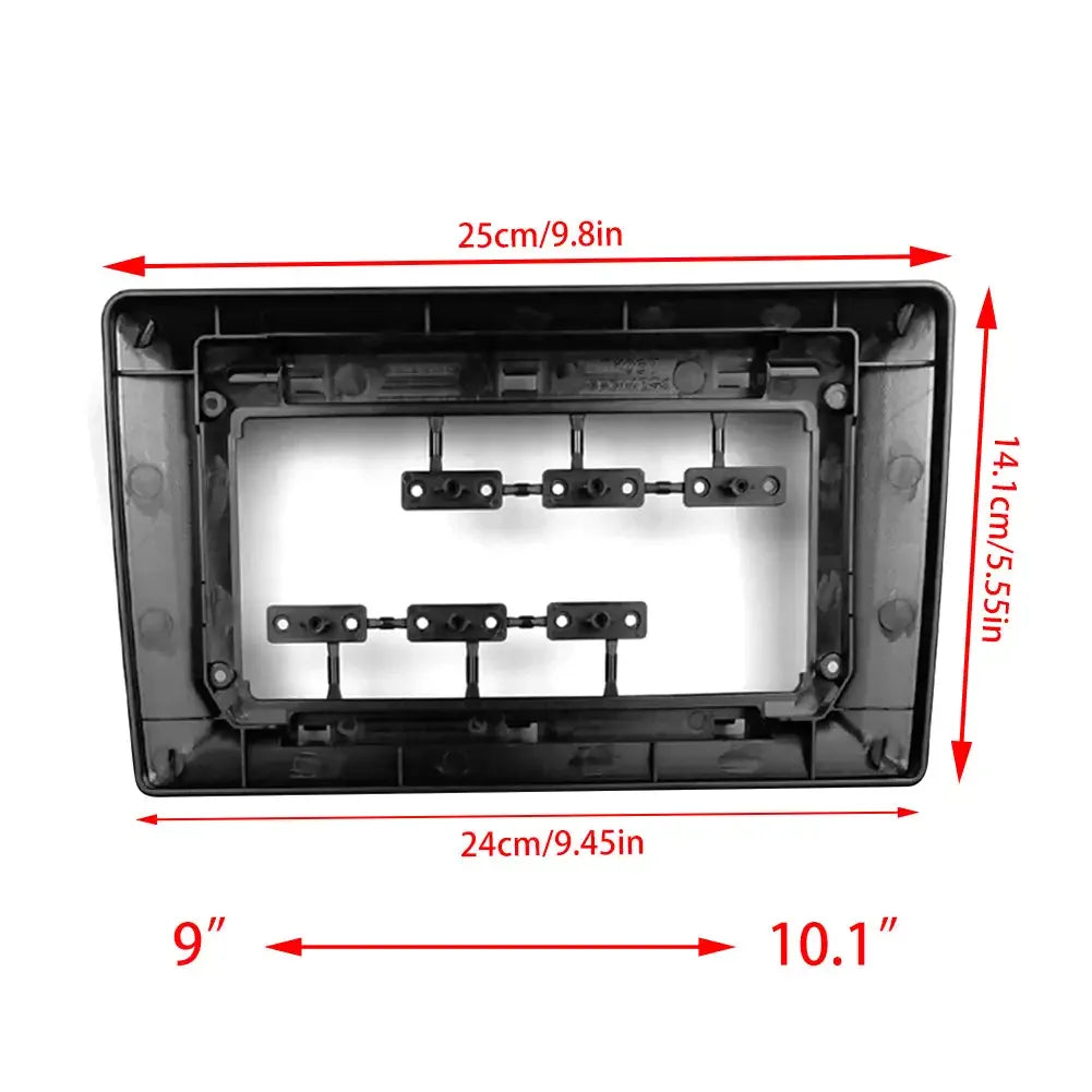 Universal 2-DIN Car Stereo Fascia Frame — Adapts 9"/10" Dashboard to 7" Head Unit
